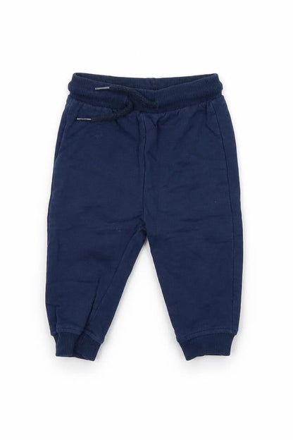 Front view of so cute Baby Blue Jogger Trousers, size 6-9, Months