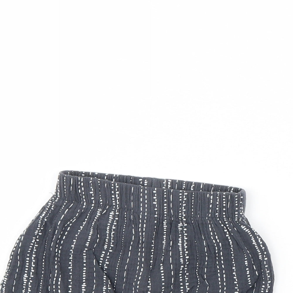 George Baby Grey Striped  Cropped Trousers Size 9 Months