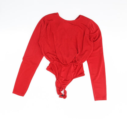 Misspap Womens Red   Bodysuit One-Piece Size 10