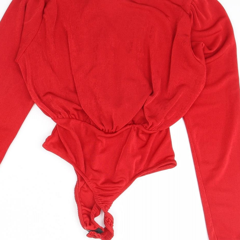 Misspap Womens Red   Bodysuit One-Piece Size 10