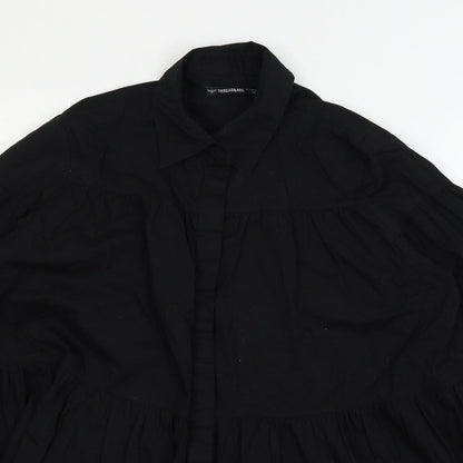 Threadbare Womens Black   Basic Button-Up Size 8