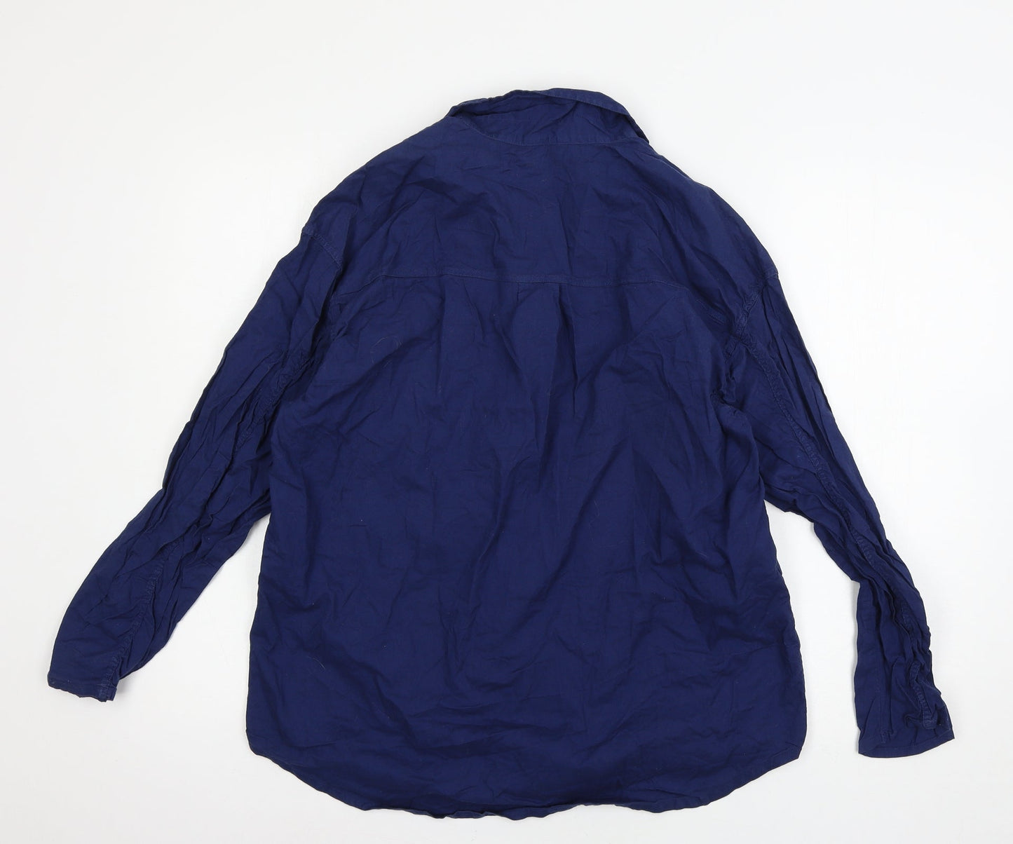 Mens UK Size XS Made in Italy Blue  Button-Up Long Sleeve Casual Shirt