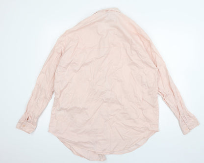 Mens UK Size M H&M Pink  Button-Up Long Sleeve Casual Shirt
