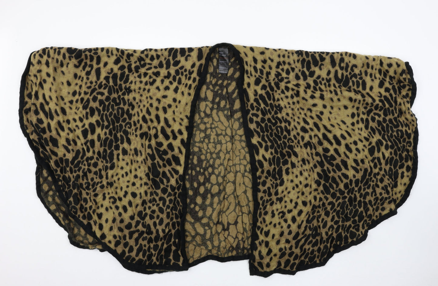 Oasis Womens Brown Animal Print Knit  Shawl/Wrap