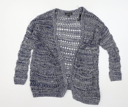 Womens UK Size 10 Warehouse Blue Cardigan Jumper
