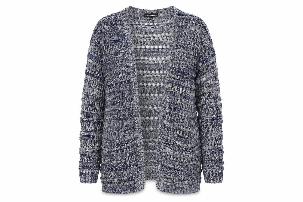 Womens UK Size 10 Warehouse Blue Cardigan Jumper