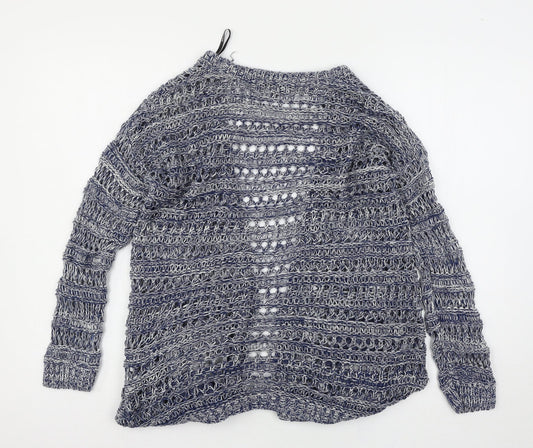 Womens UK Size 10 Warehouse Blue Cardigan Jumper