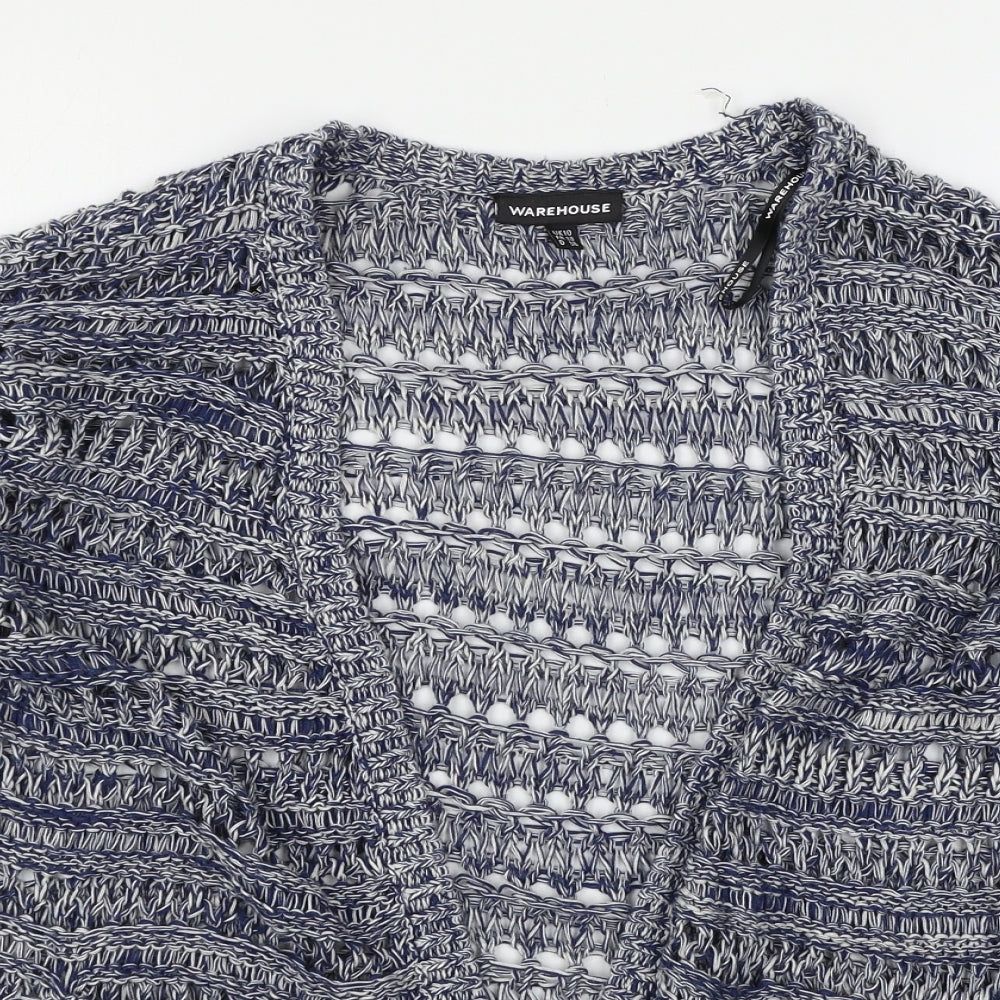 Womens UK Size 10 Warehouse Blue Cardigan Jumper