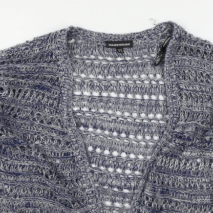Womens UK Size 10 Warehouse Blue Cardigan Jumper