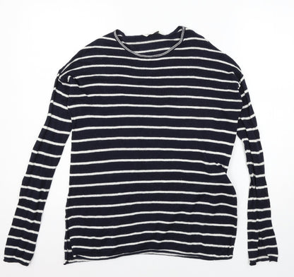 Womens UK Size S Pull&Bear Blue Pullover Jumper