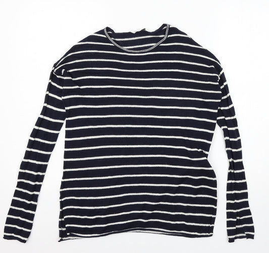Womens UK Size S Pull&Bear Blue Pullover Jumper