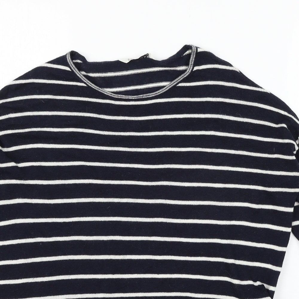 Womens UK Size S Pull&Bear Blue Pullover Jumper