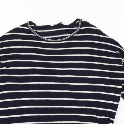 Womens UK Size S Pull&Bear Blue Pullover Jumper