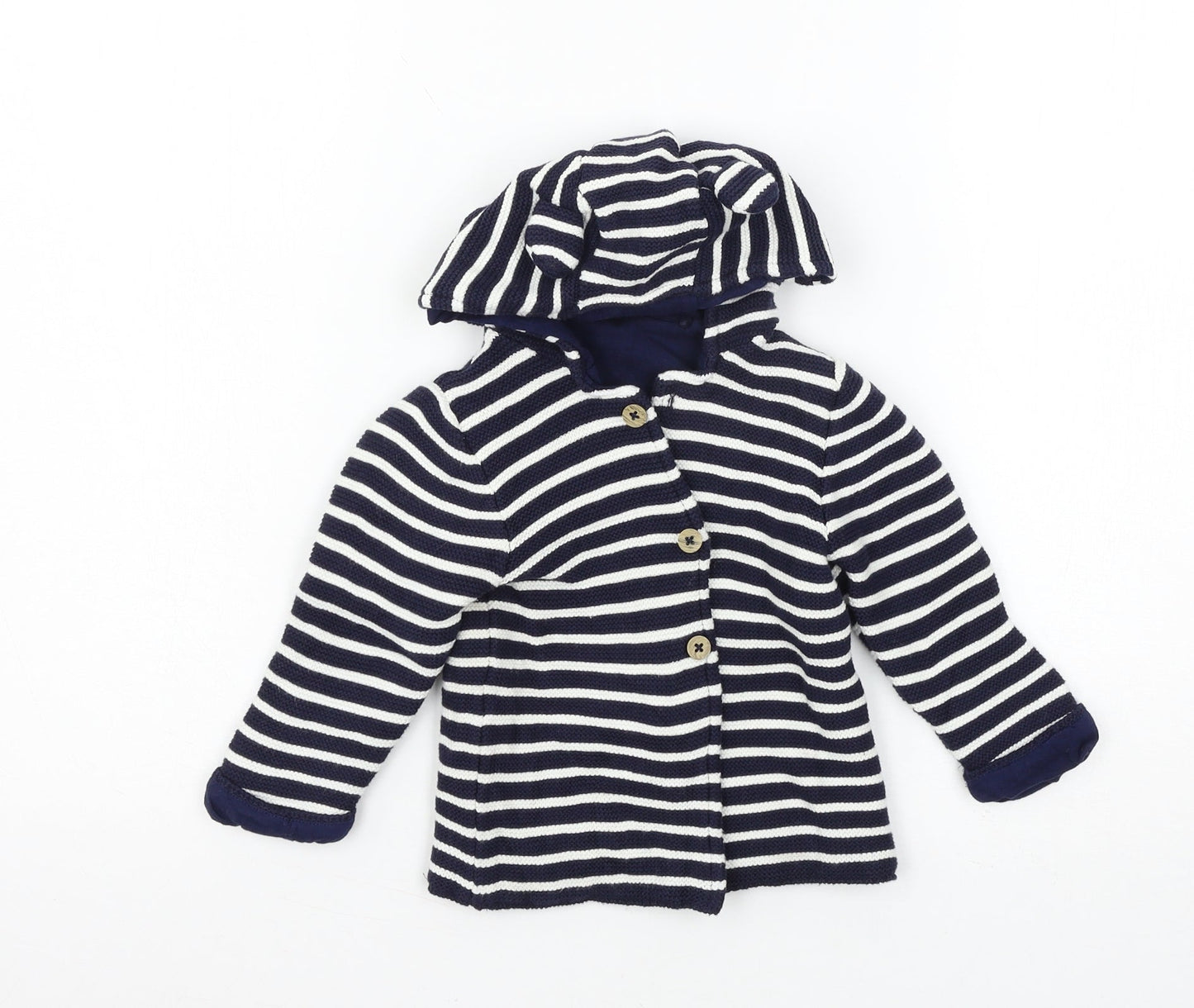 TU Boys Blue Striped Knit Jacket  Size 12-18 Months