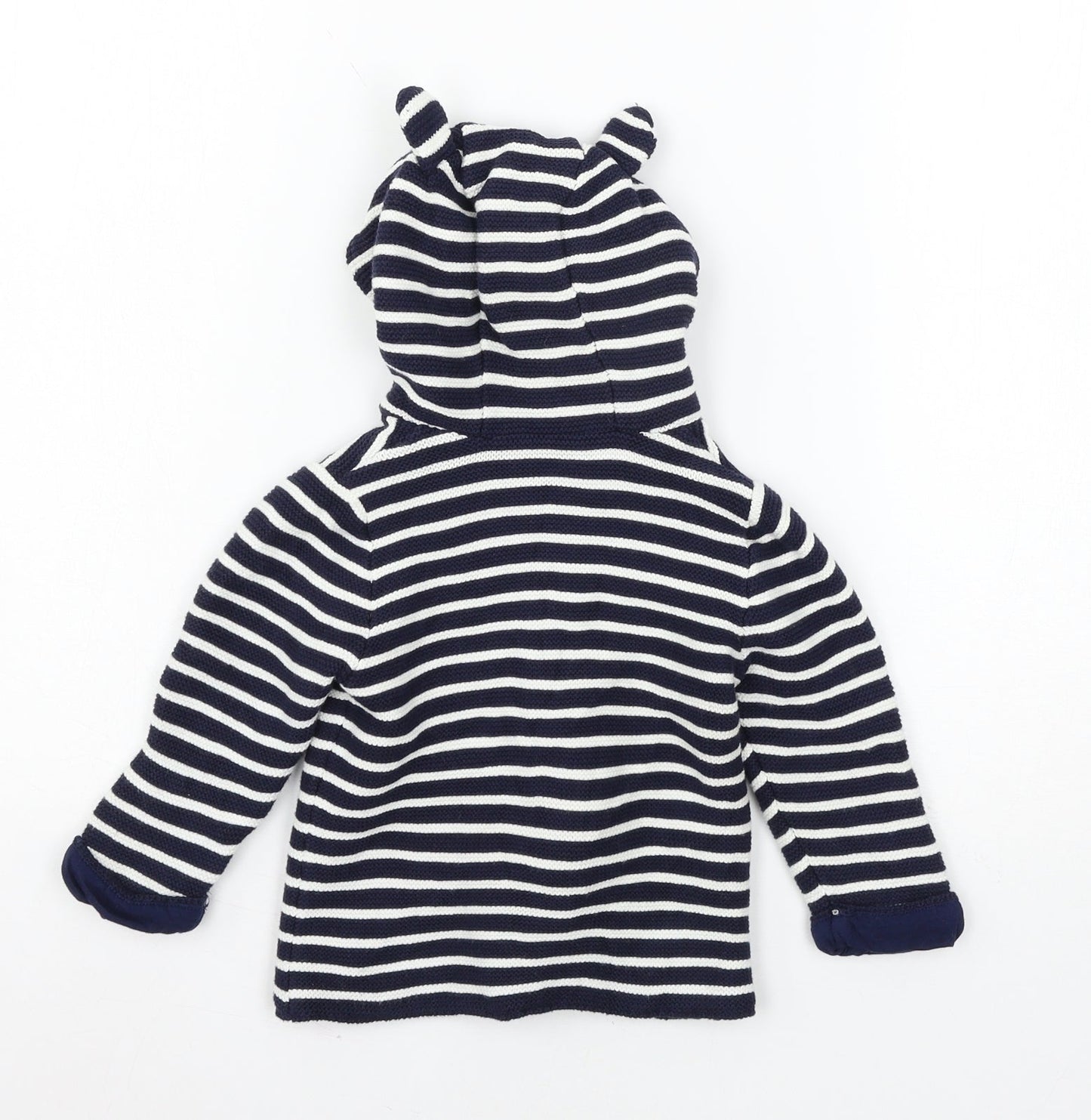 TU Boys Blue Striped Knit Jacket  Size 12-18 Months