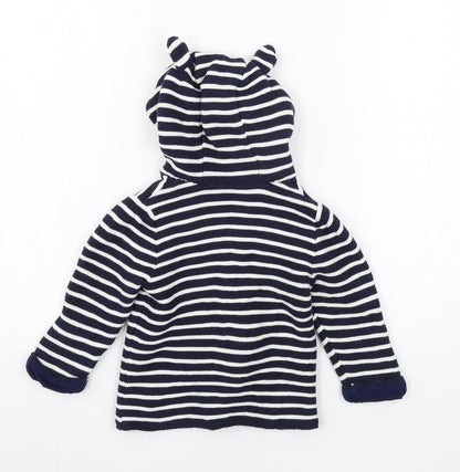 TU Boys Blue Striped Knit Jacket  Size 12-18 Months