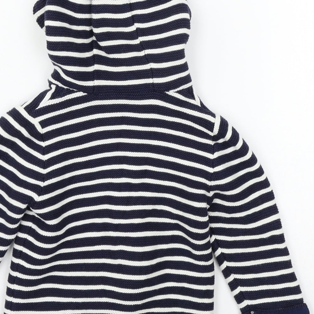 TU Boys Blue Striped Knit Jacket  Size 12-18 Months