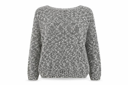 Front view of New Look women’s grey knit jumper, size S