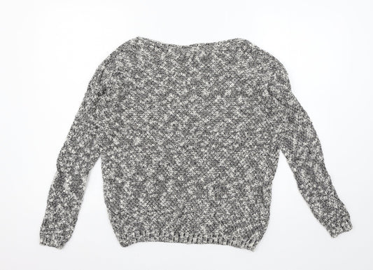 Womens UK Size S New Look Grey Pullover Jumper