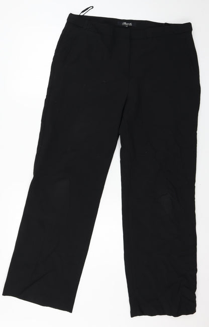 Womens UK Size 16 Peacocks Regular Fit  Black Trousers