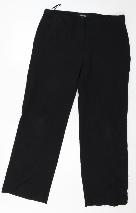 Womens UK Size 16 Peacocks Regular Fit  Black Trousers