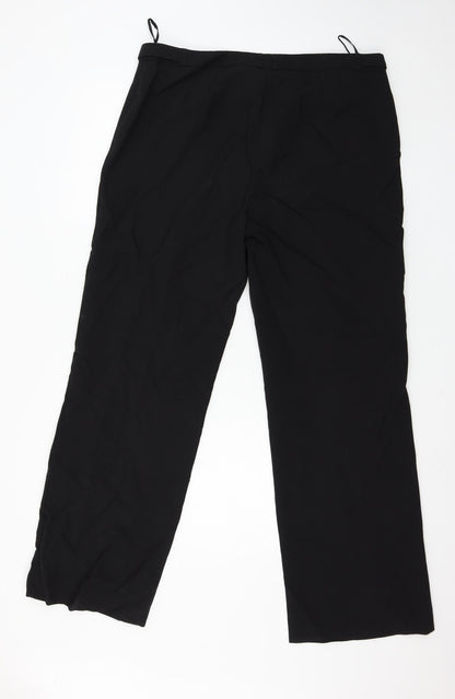 Womens UK Size 16 Peacocks Regular Fit  Black Trousers