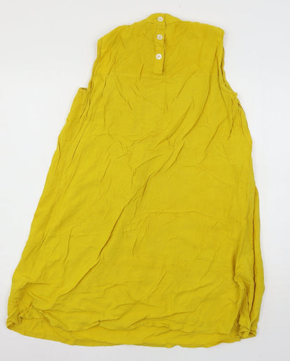 Womens UK Size M Preworn Yellow Basic Blouse