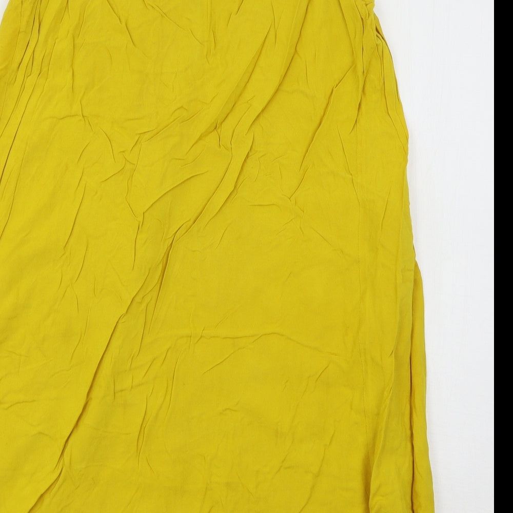 Womens UK Size M Preworn Yellow Basic Blouse