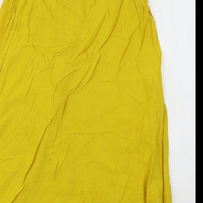 Womens UK Size M Preworn Yellow Basic Blouse