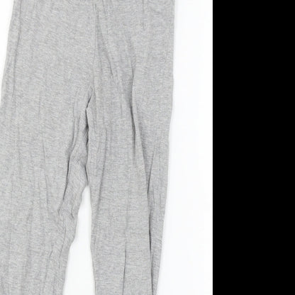 Marks and Spencer Girls Grey Solid Jersey Cami Pyjama Pants Size 9-10 Years