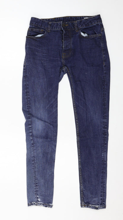 Denim & Co. Womens Blue  Denim Straight Jeans Size 30 in L29 in