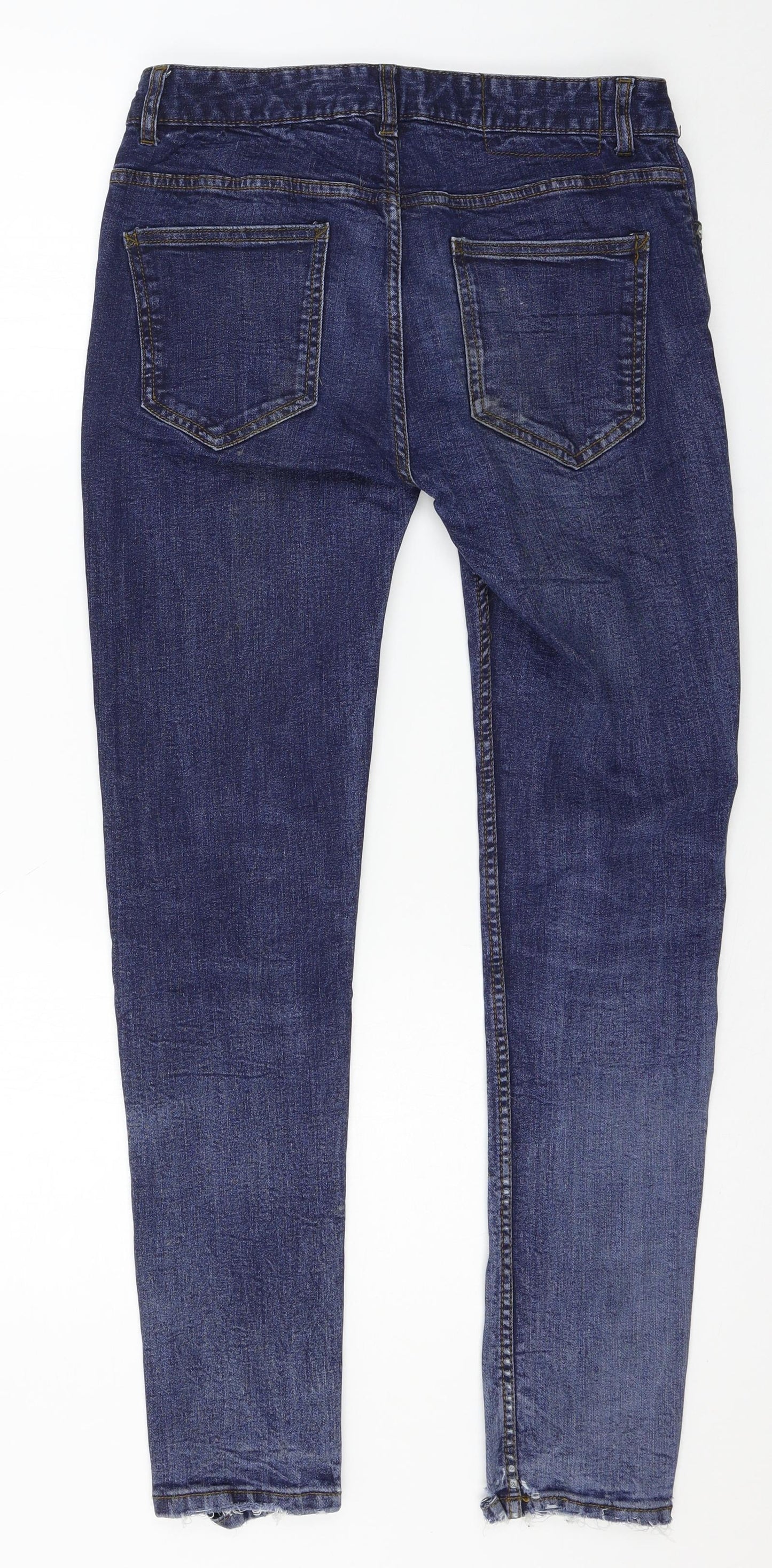Denim & Co. Womens Blue  Denim Straight Jeans Size 30 in L29 in