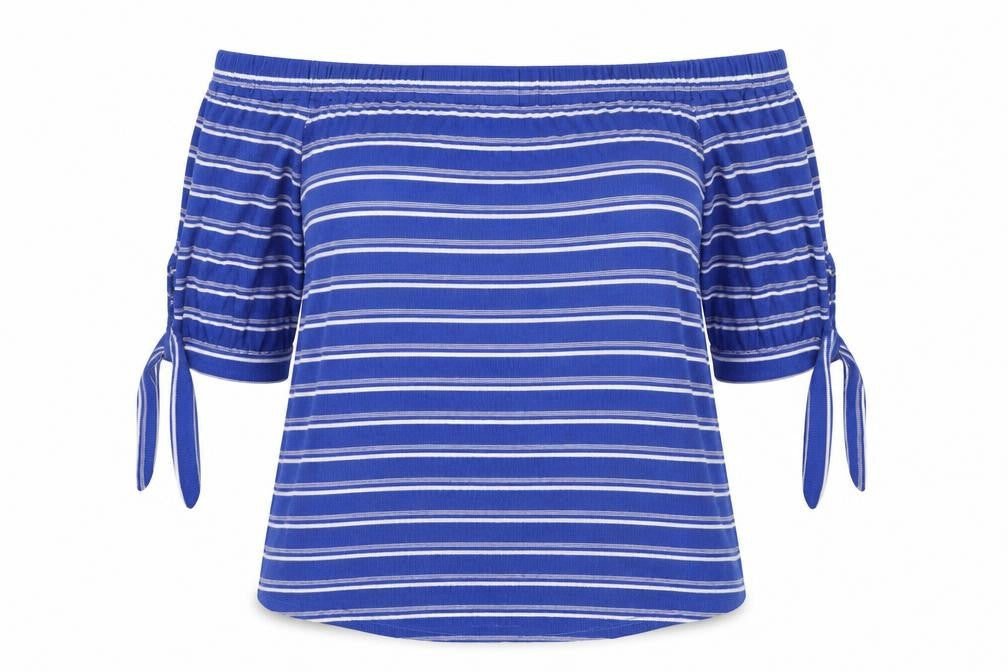 Womens UK Size 14 Matalan Blue Jersey Blouse