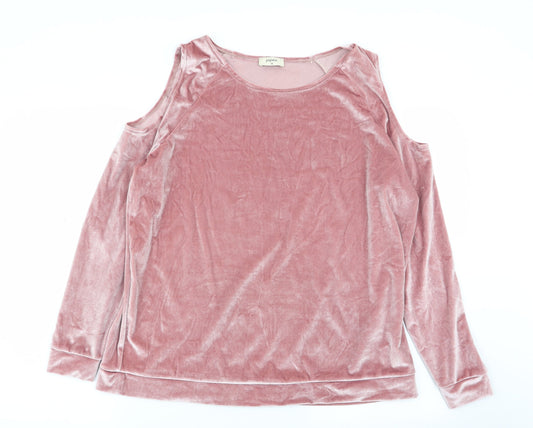 Papaya Womens Pink   Basic T-Shirt Size 18