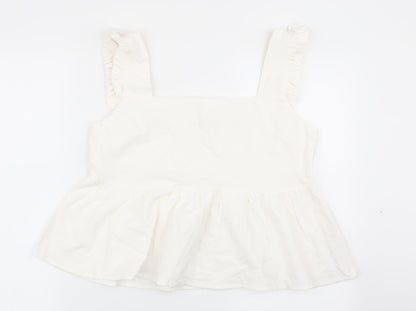 Nasty Gal Womens White   Basic Blouse Size 12