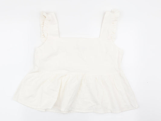 Nasty Gal Womens White   Basic Blouse Size 12