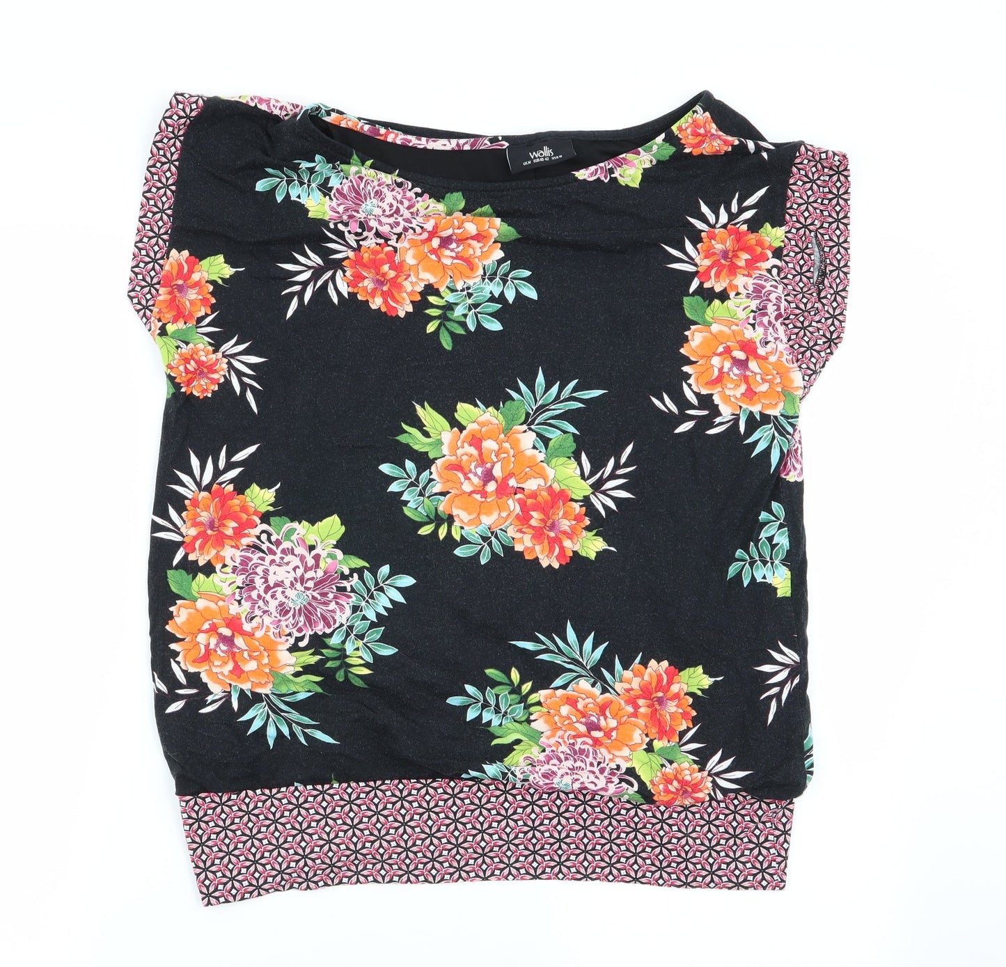Womens UK Size M Wallis Multicoloured Basic Blouse