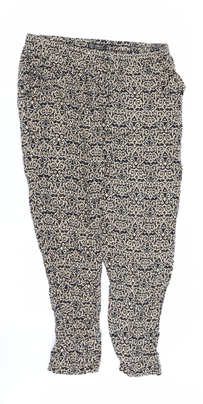yikey Womens Multicoloured Geometric  Trousers  Size L L25 in - Stretch waistband