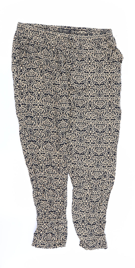 yikey Womens Multicoloured Geometric  Trousers  Size L L25 in - Stretch waistband