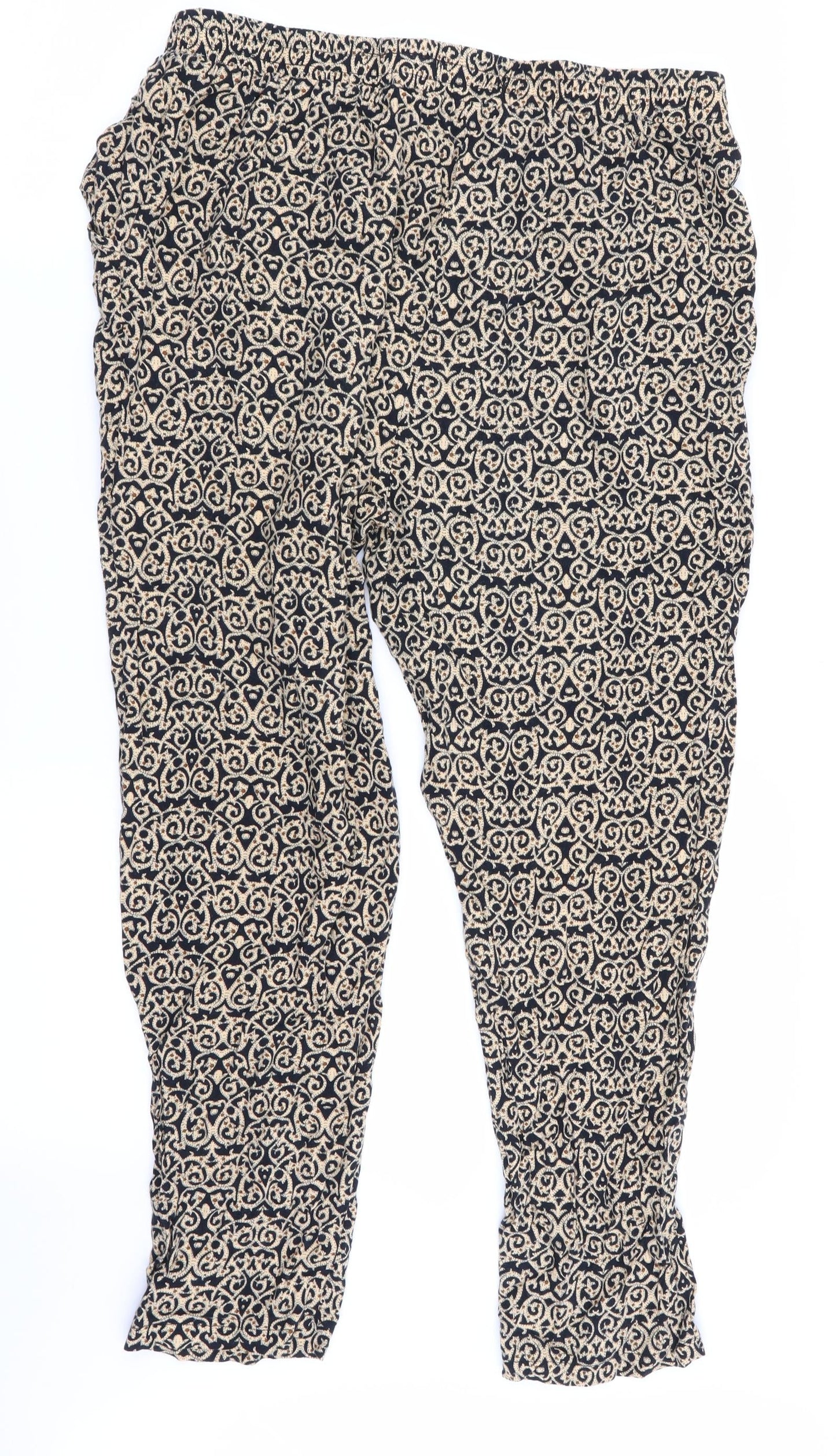 yikey Womens Multicoloured Geometric  Trousers  Size L L25 in - Stretch waistband