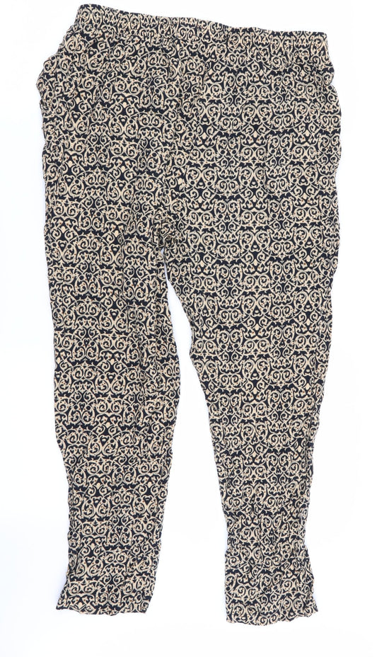 yikey Womens Multicoloured Geometric  Trousers  Size L L25 in - Stretch waistband