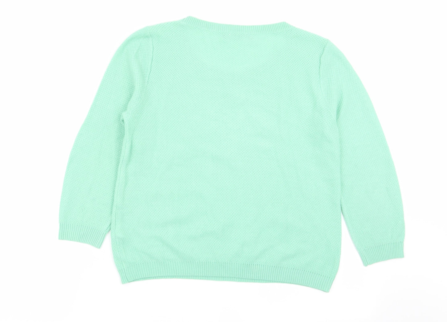 Womens UK Size 8 M&S Green Pullover Jumper