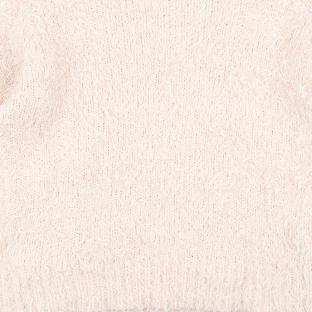 love knitwear Womens Pink Polka Dot  Pullover Jumper Size 10