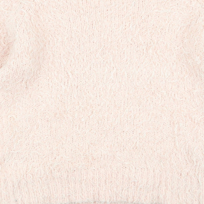 love knitwear Womens Pink Polka Dot  Pullover Jumper Size 10