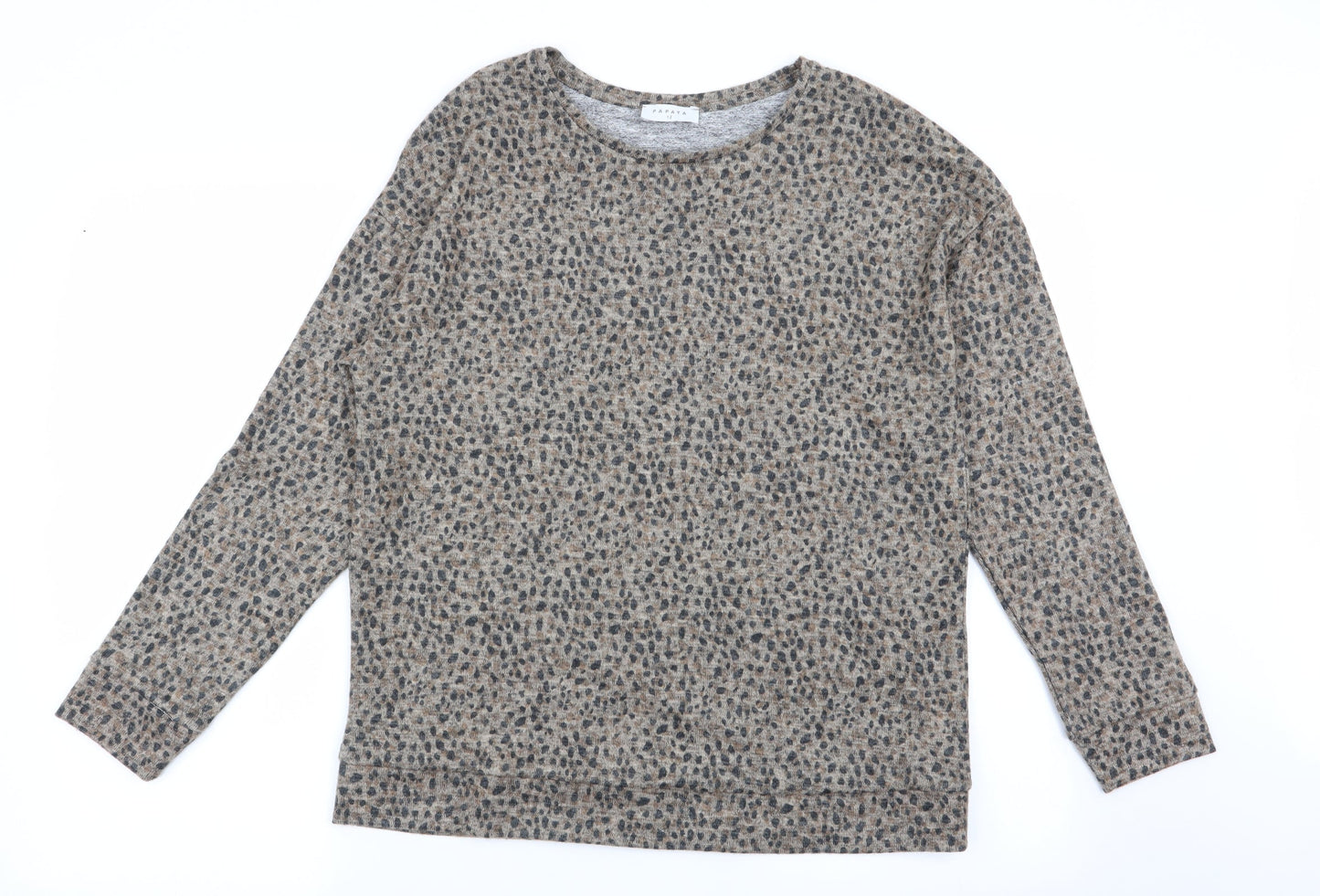 Papaya Womens Multicoloured Animal Print  Basic T-Shirt Size 12