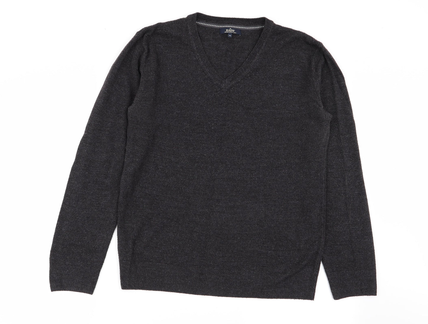 Easy Mens Grey   Pullover Jumper Size M