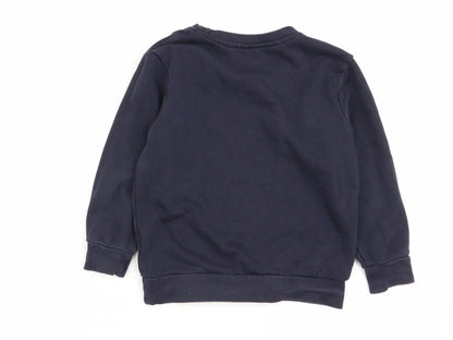 Asda George Boys Blue   Pullover Jumper Size 4-5 Years