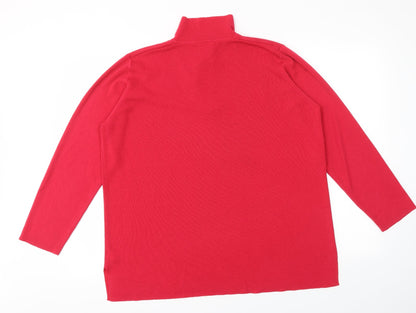 Womens UK Size 18 essence Red Pullover Jumper