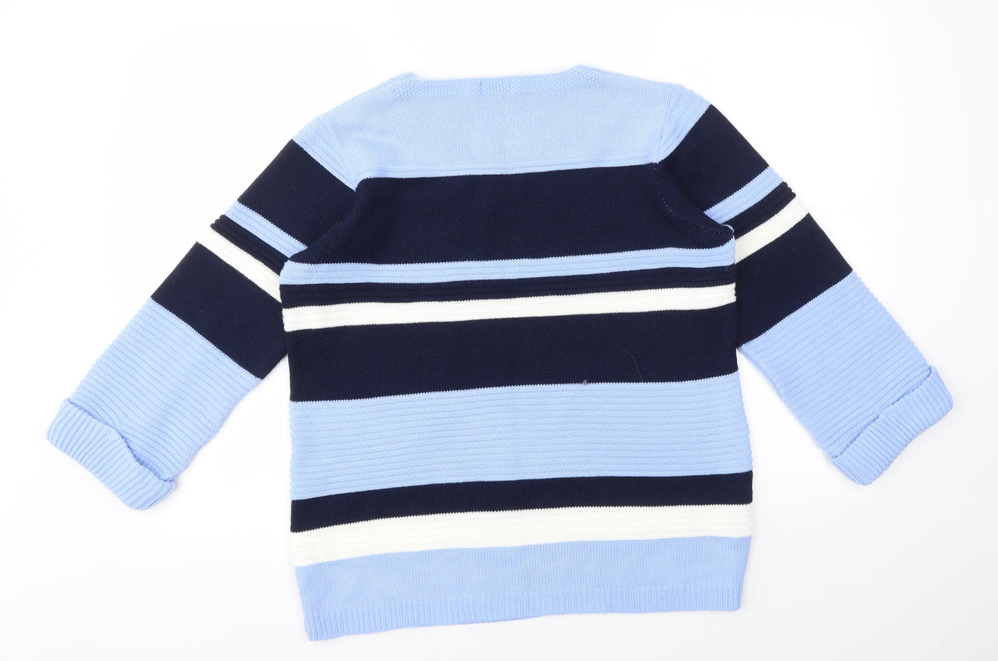 Ivy Womens Ivory Striped  Pullover Jumper Size M
