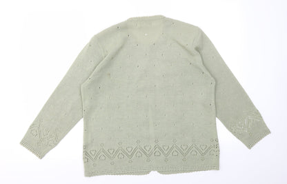 EFFECTIONS Womens Green   Cardigan Jumper Size M